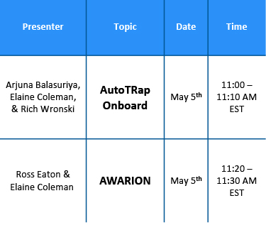 Image of AUVSI event schedule.