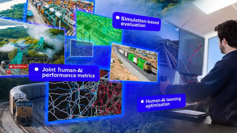 The team is developing a testing and evaluation framework to improve safety and performance for AI-enabled railroad software applications.